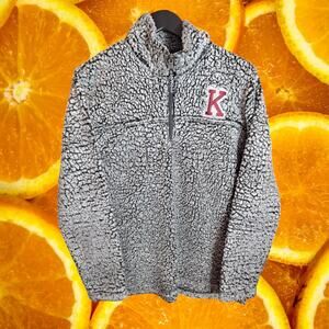 Boxercraft Women's Gray Polyester Fleece‎ Quarter-Zip Jacket Size L